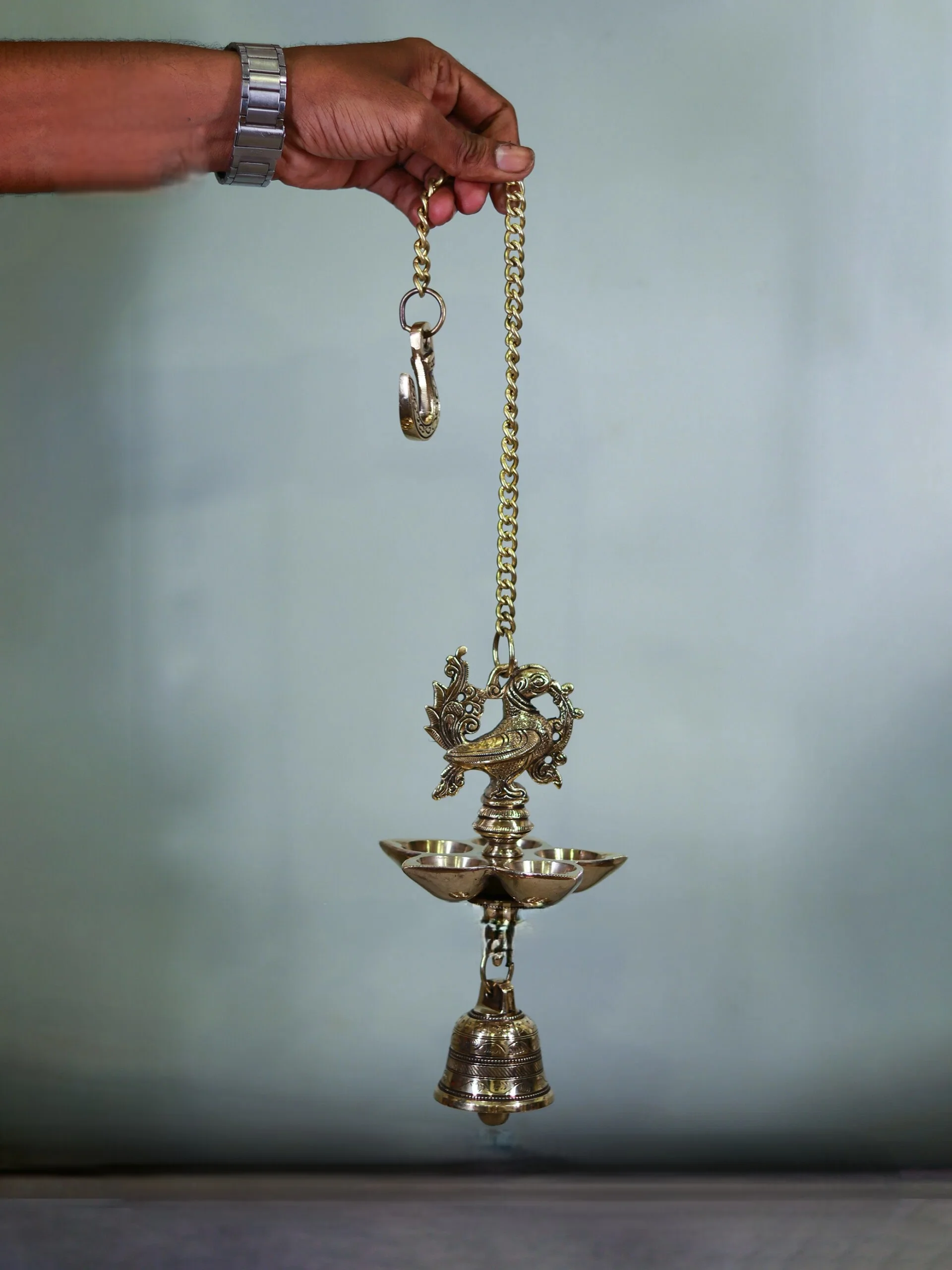 5 Face Annam Hanging Lamp With Bell 23″INCH